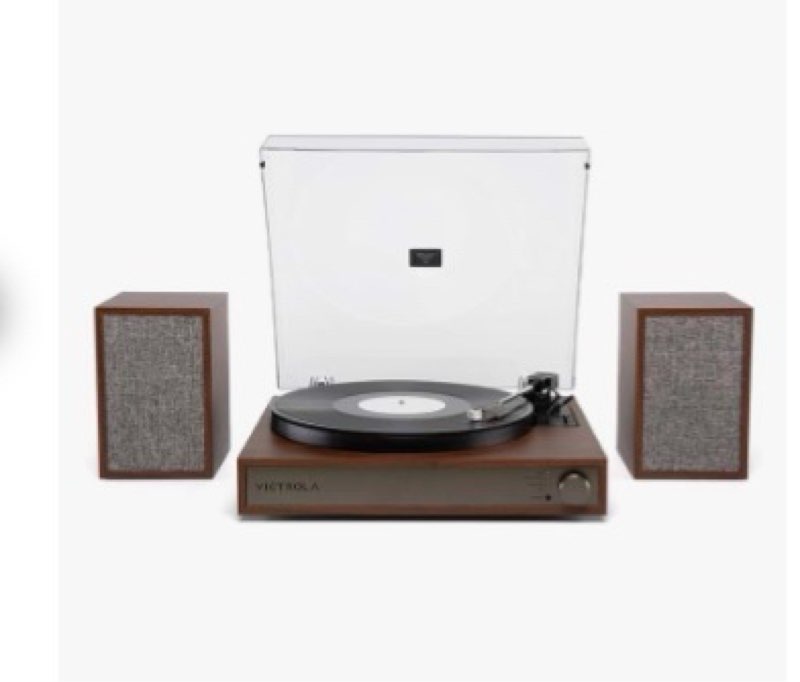 Victrola Harmony – Bluetooth Turntable System– 3-Speed Vinyl Record Player, Stereo Bookshelf Speaker