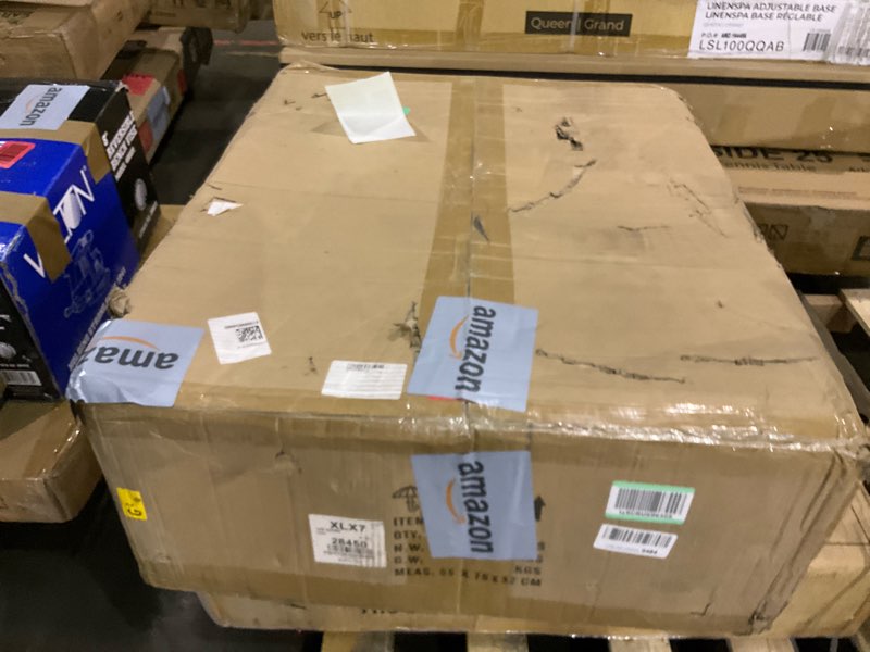 Condition photo showing New/Like New for 60 inch black wagon wheel chandelier 2 tier with glass shade, 30 lights, modern farmhouse style, ideal for dining room, kitchen, entryways 60inch-30lights black