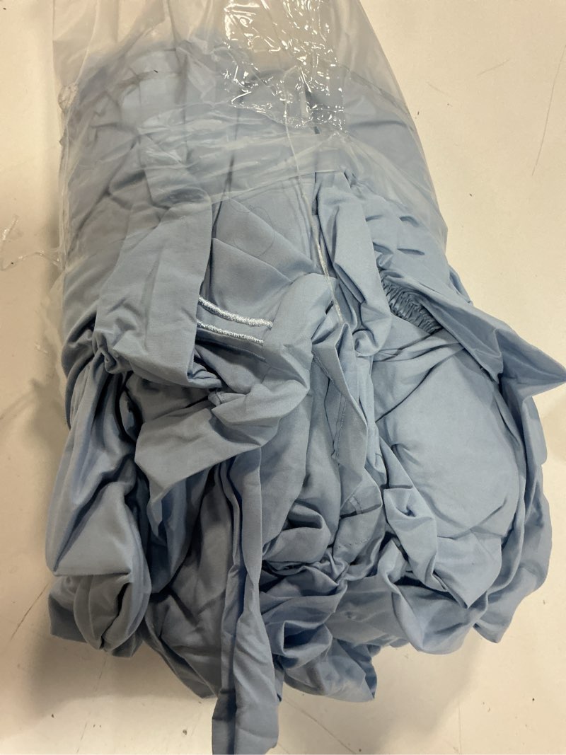 Condition photo showing Good Condition for queen size 4 piece sheet set - comfy breathable & cooling sheets - hotel luxury bed sheets for women & men - deep pockets, easy-fit, extra soft & wrinkle free sheets - sky blue oeko-tex bed sheet set 24 - sky blue queen