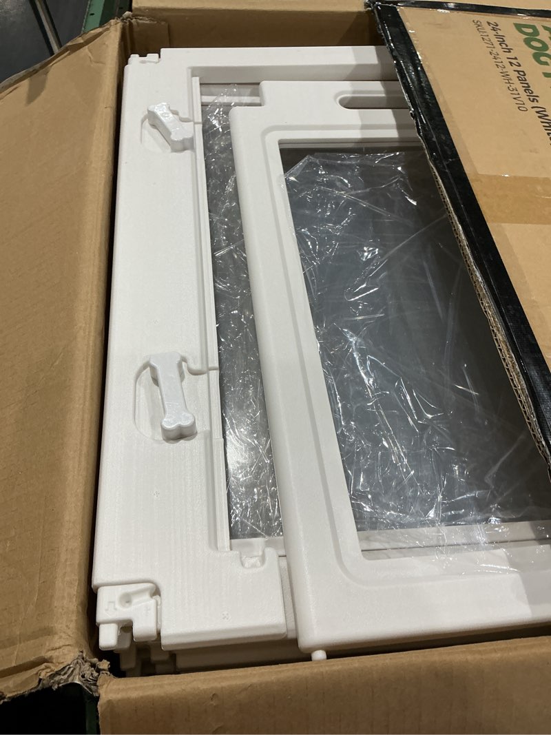 Condition photo showing Good Condition for fxw auraspace pro clear acrylic indoor dog playpen, 24" h, 8 panels | open view, no climbing bars, heavy-duty metal, diy layouts, easy access, for puppies & small dogs, patented