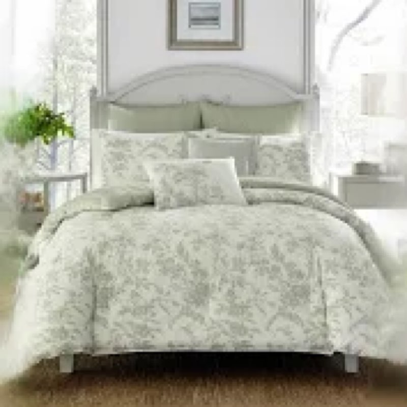 Laura Ashley - Queen Comforter Set, Reversible & Naturally Soft Cotton Flannel Bedding w/Matching Pi