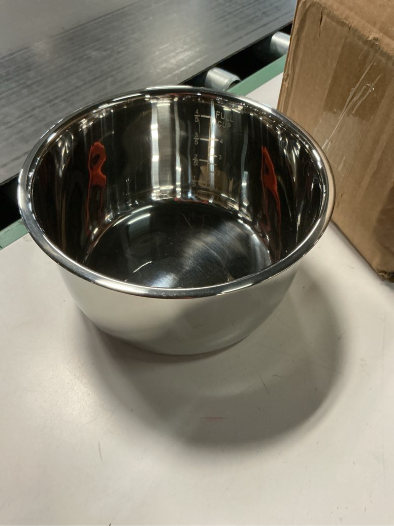 Condition photo showing As Is for 1L 304 Stainless Steel Rice Cooker Replacement Liner Compatible with Tiger JBV-S10U - Healthy and Durable Replacement Part