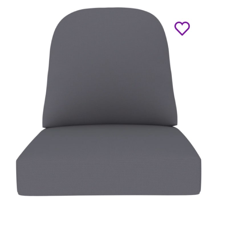 outdoor deep seat cushion, 22 x 24 x 5 inch high-density foam patio chair cushion with water-repellent & uv-resistant cover, lightweight & tear-resistant seat & back cushion set of 2