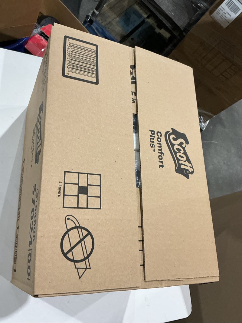 Condition photo showing New/Like New for scott comfortplus toilet paper, 36 double rolls, 231 sheets per roll, septic-safe, 1-ply toilet tissue double 231 sheets (pack of 36)