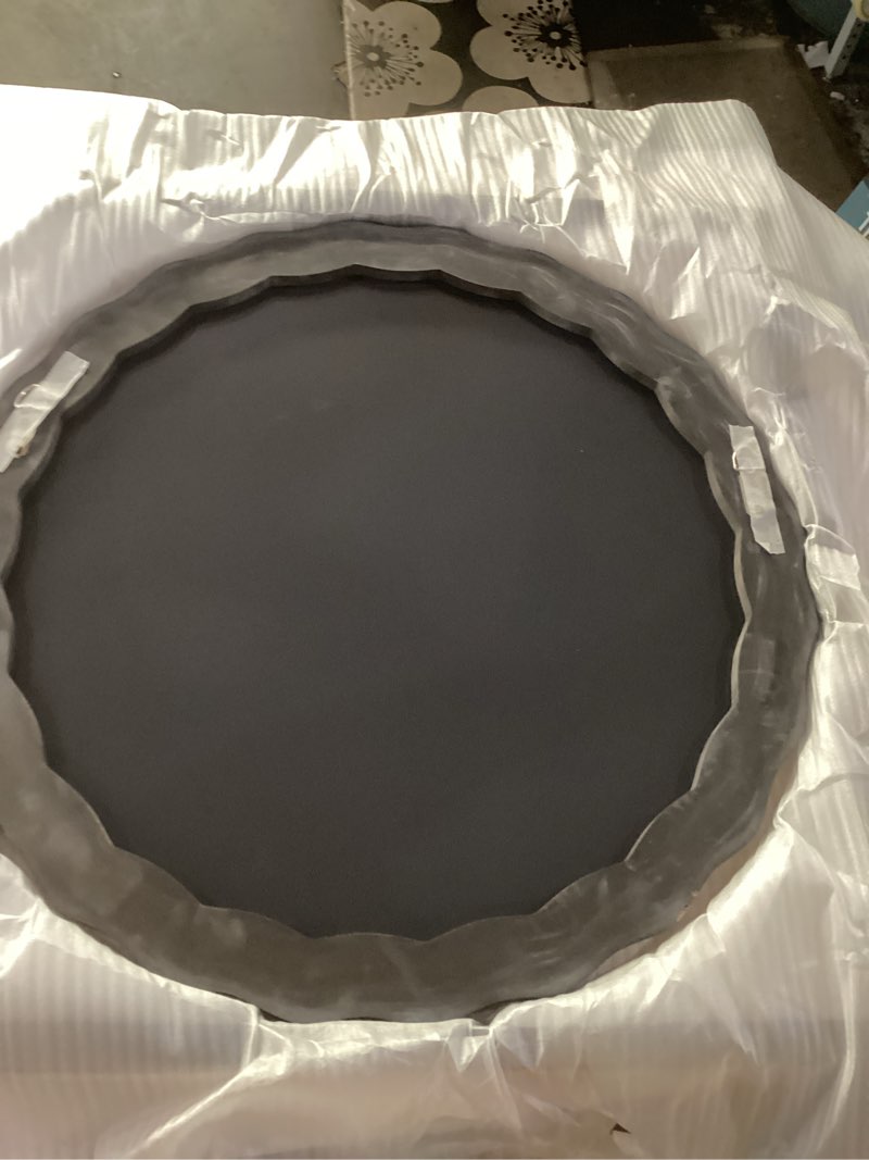 Black Bathroom Mirror for Wall, 24 Inch Round Wavy Mirror with Wood Frame for Bathroom Bedroom Livin