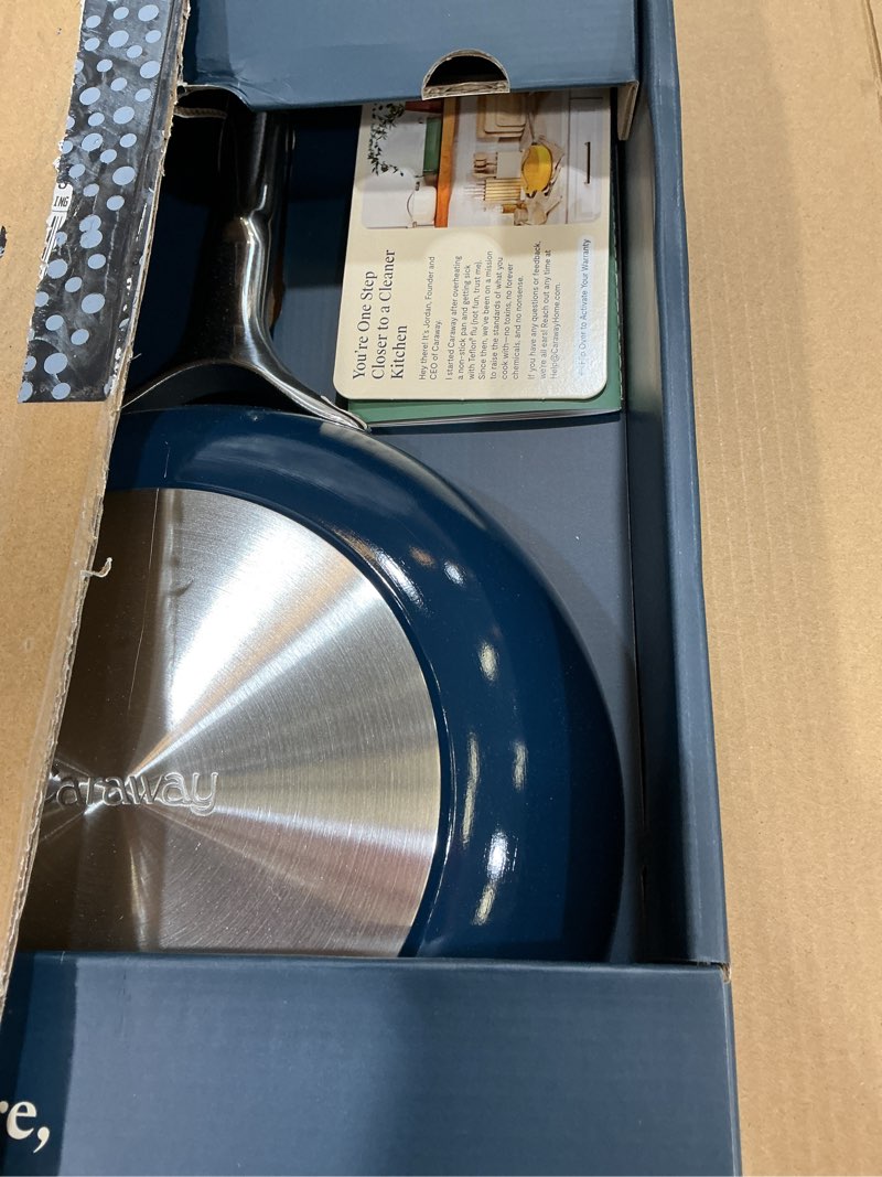 Condition photo showing Good Condition for caraway nonstick ceramic frying pan (2.7 qt, 10.5") - non toxic, ptfe & pfoa free - oven safe & compatible with all stovetops (gas, electric & induction) - navy