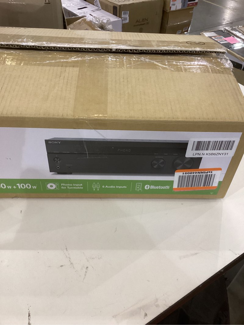 Condition photo showing As Is for Sony STRDH190 2-ch Home Stereo Receiver with Phono Inputs & Bluetooth Black Stereo Receiver Receiver