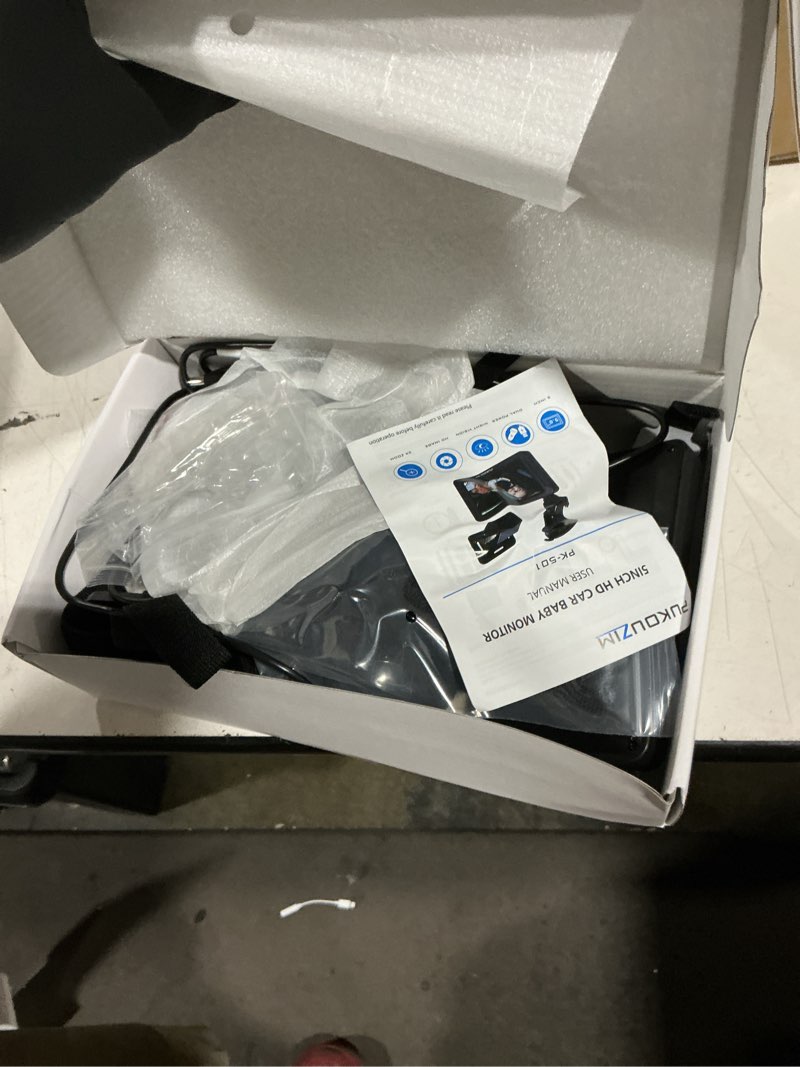 Condition photo showing Good Condition for night vision baby car camera, 5" hd 1080p ips display with 3x zoom & 360° adjustment - usb/cigarette lighter powered, hd backseat baby monitor for rear facing infant safety in cars/trucks/suvs