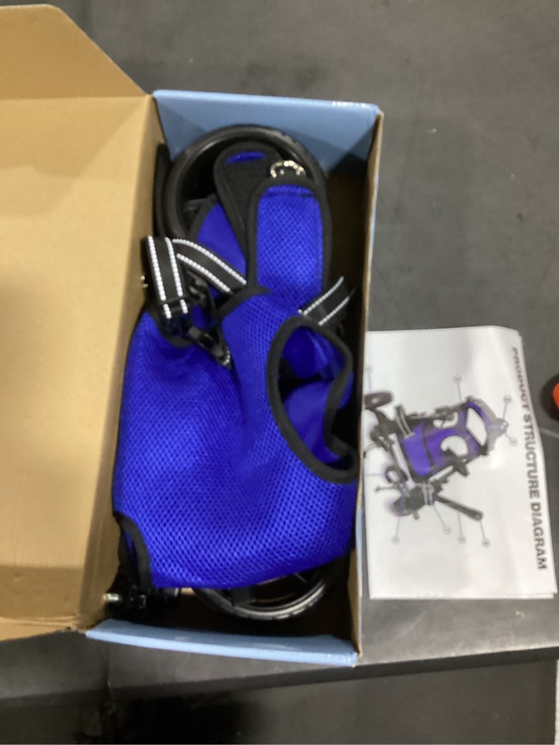 Condition photo showing Good Condition for dog wheelchair for back legs, adjustable height/length/width, sturdy wheelchair with all-terrain shock-absorbing wheels, mobility support for injured or disabled small & medium dogs & cats medium blue