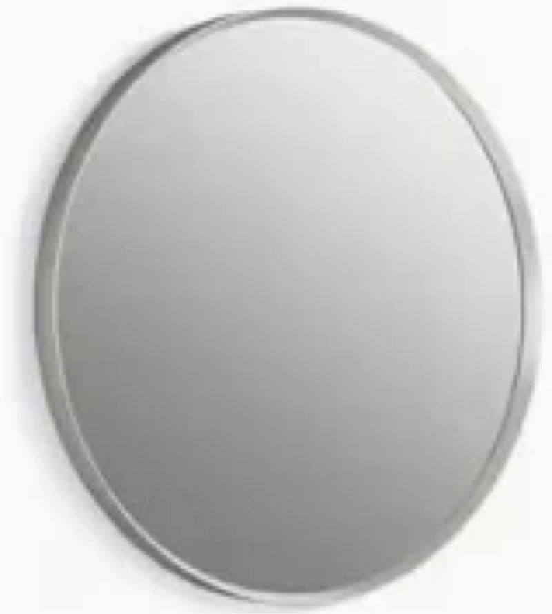 vocalstar frameless oval mirror, 18" x 26" bathroom wall mirror with beveled edge, modern decorative