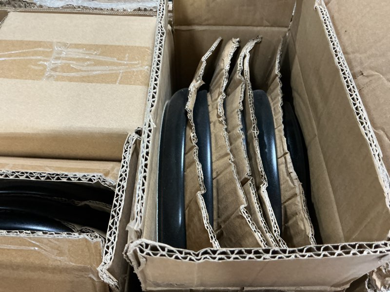 Condition photo showing Good Condition for amorarc ceramic dinnerware sets, wavy rim stoneware plates and bowls sets, highly chip and crack resistant | dishwasher & microwave & oven safe dishes set, service for 6 (18pc)-speckled black matte speckled black service for 6