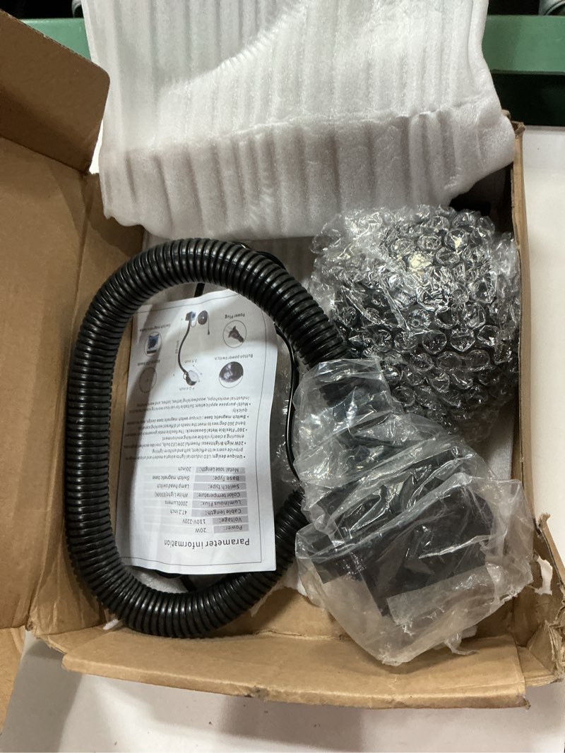 Condition photo showing Good Condition for magnetic work light, 2000 lumens led machine light with 20 in flexible & magnetic base, magnetic shop lamp, lathe light, for work bench, sewing machine, grill, industrial lighting, black