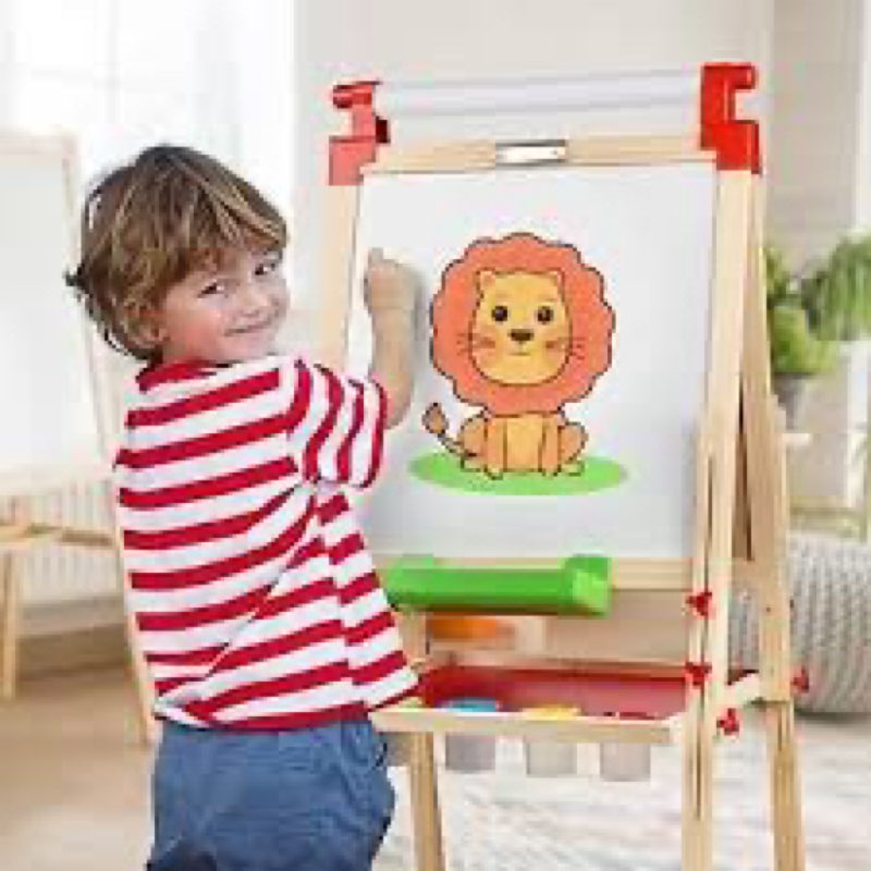 JOYOOSS Easel for Kids Art Easel Kids Easels for Toddlers,Wooden Kid Easel with Paper Roll - Adjusta