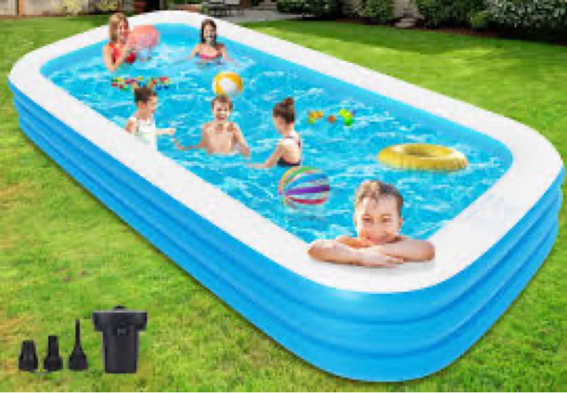 Extra Large Inflatable Swimming Pool Home Swimming Pool Pool, Each Layer Is Individually Inflated, Cardboard Packaging, Suitable For Patio Outdoor Outdoor Family Gatherings, Adult Parties