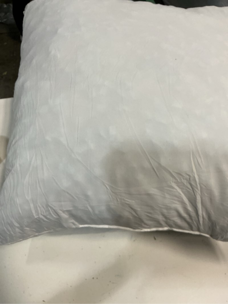 Condition photo showing As Is for MIULEE Pack of 2 Decorative Throw Pillow Covers 18x18 Inch Soft Boho Striped Textured Corduroy Pillow Covers Spring Modern Farmhouse Home Decor for Couch Bed Sofa Living Room Sage Green 18\" x 18\" (Pack of 2) Sage color white (SIMILAR NO SAME)