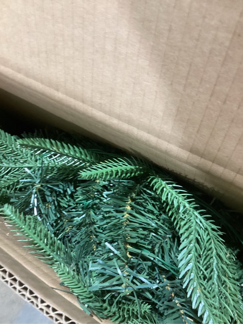 Condition photo showing Good Condition for Nearly Natural 24in. Long Pine Artificial Christmas Wreath with 35 Clear LED Lights