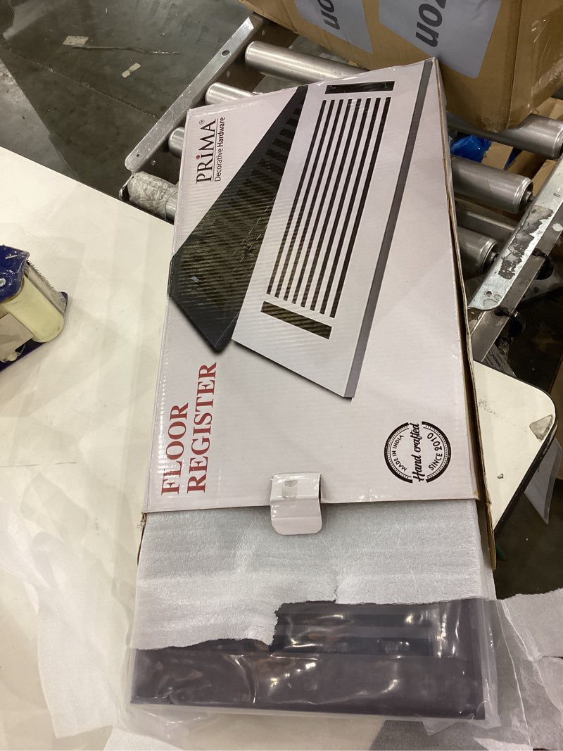 prima decorative cast aluminum floor register 8? x 14? vr-102 (no holes) | modern handcrafted vent c