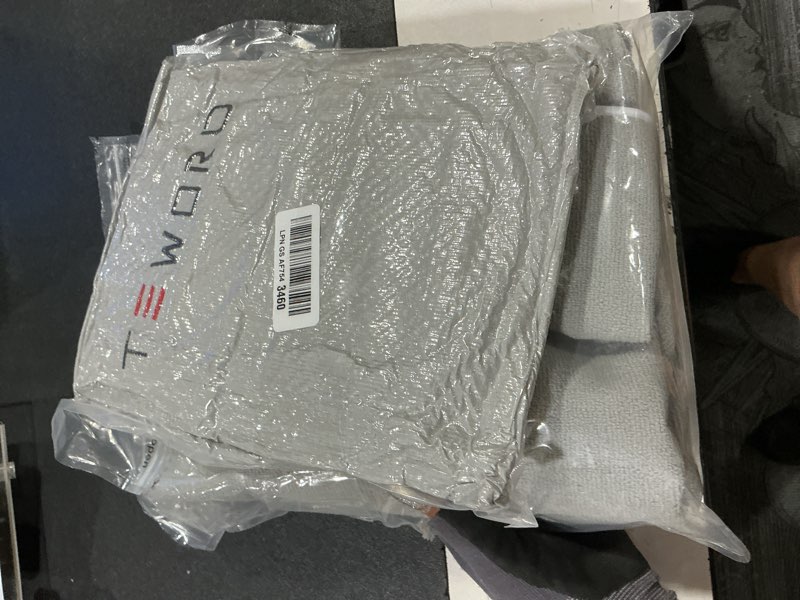 Condition photo showing Good Condition for topabyte car seat cover full set for tesla model y juniper 2020-2026 seat cushion cover interior seat protector for model y launch series accessories, white white ice silk 7pcs full set for juniper no logo