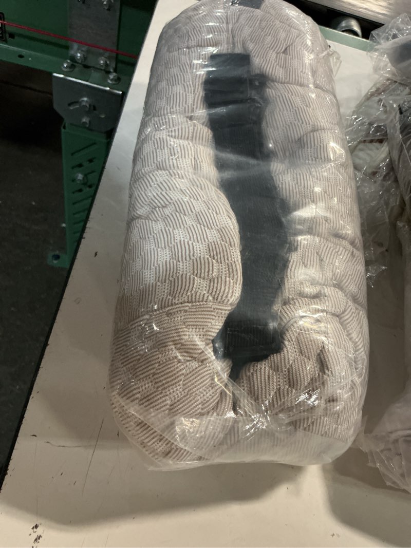 Condition photo showing Good Condition for adjustable neck pillow for recliner, headrest pillow for chair & couch support - ergonomic design cushion with 2 adjustable strap, recliner head pillow for office, home, traveling (beige)