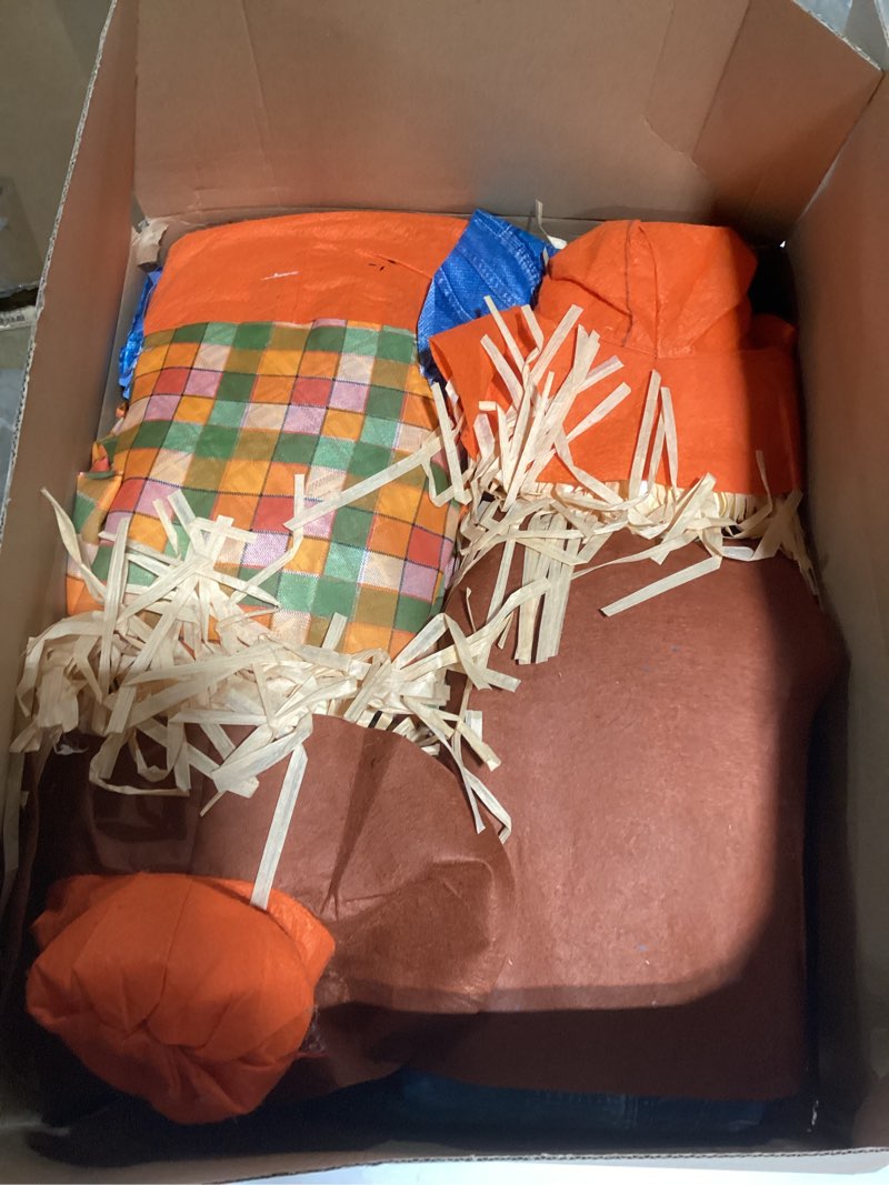 Marsui 2 Pcs Life Size Scarecrow Fall 47" Post Climbing Sitting Large Scarecrow Dolls with Moveable 