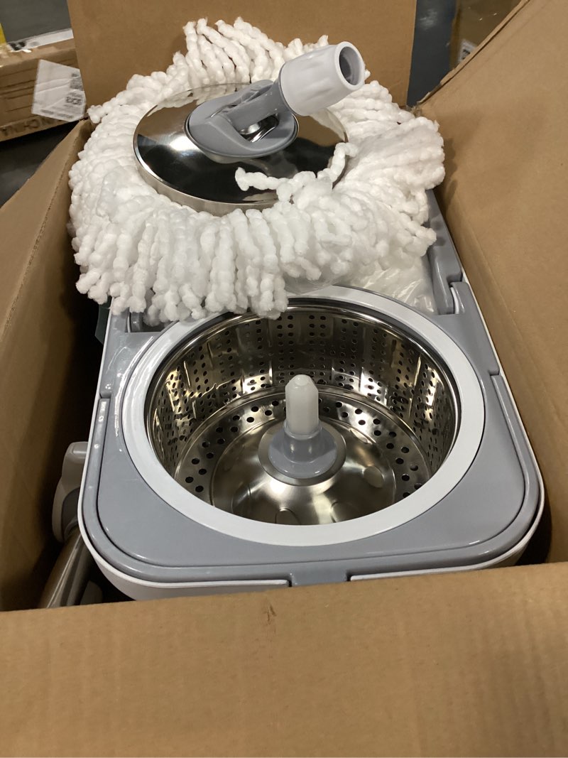 Condition photo showing Good Condition for Spin Mop Bucket Deluxe 360 Spinning Floor Cleaning System with 6 Microfiber Replacement Head Refills,62" Extended Handle,4X Wheel for Home Cleaning