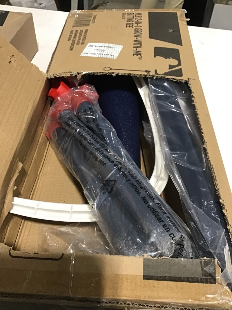Condition photo showing New/Like New for Franklin Sports Grow-with-Me Kids Baseball Batting Tee + Stand Set for Youth + Toddlers - Youth Baseball, Softball + Teeball Hitting Tee Set for Boys + Girls Grow With Me Tee - MLB Baseball