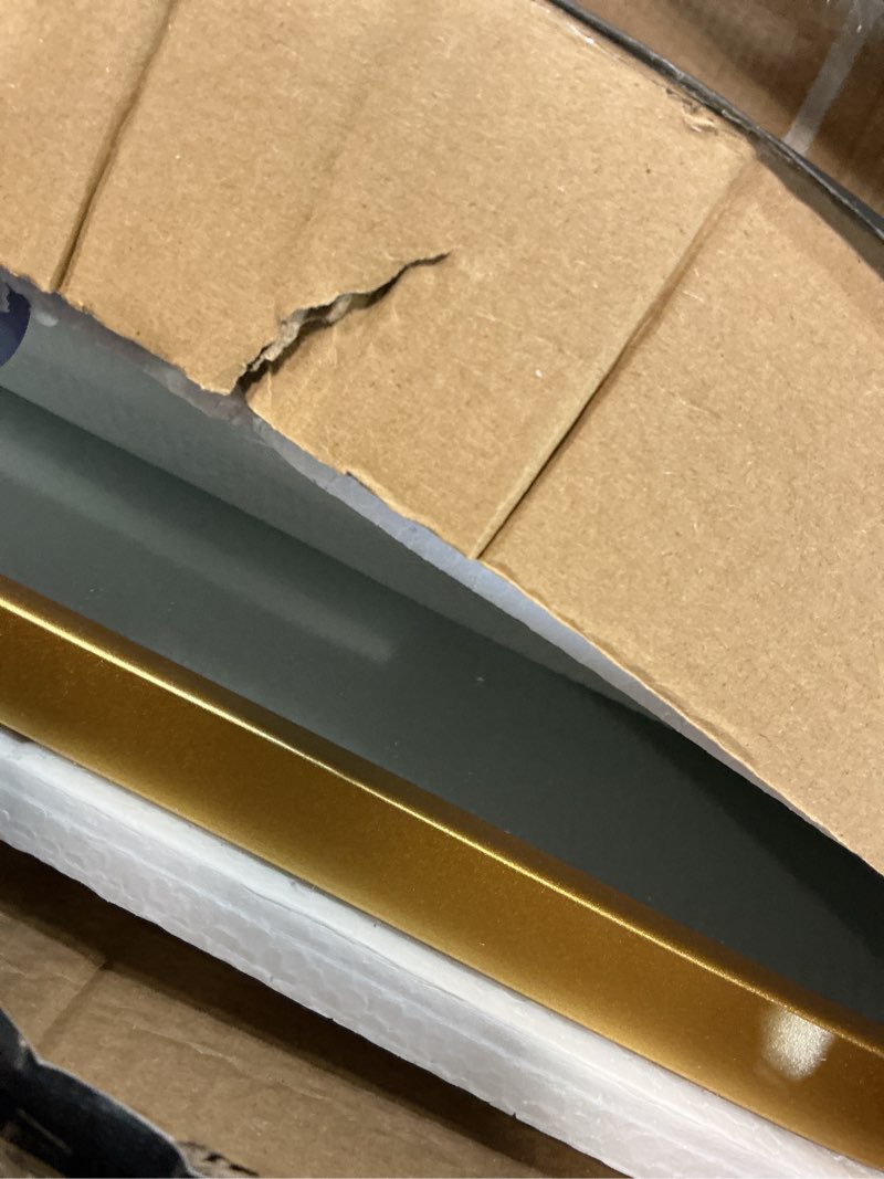 Condition photo showing Good Condition for HARRITPURE 36"x48" Arched Bathroom Mirror - Gold Wall Mounted Vanity Mirror Aluminum Alloy Frame Large Arch Wall Mirror for Living Room, Bedroom and Entryway Gold 48"L x 36"W