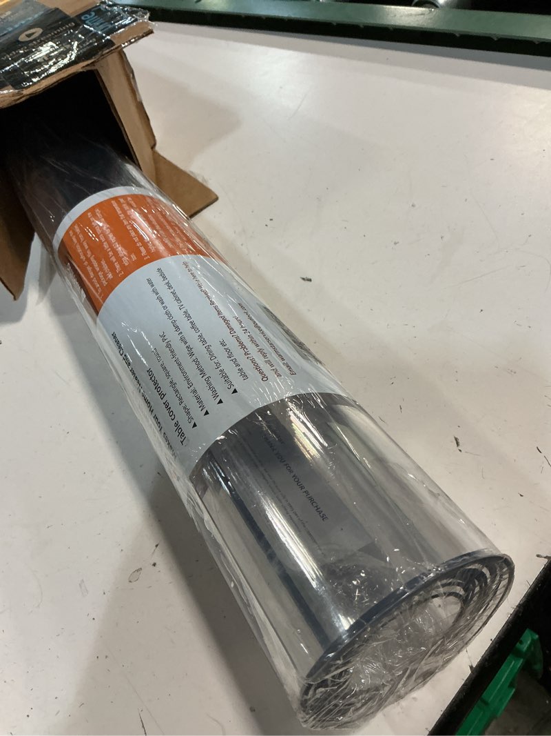 Condition photo showing New/Like New for warmstar clear table protector - 2mm thick, 38x84 inch table cover, desk mat for coffee table, dining room 84" x 38"