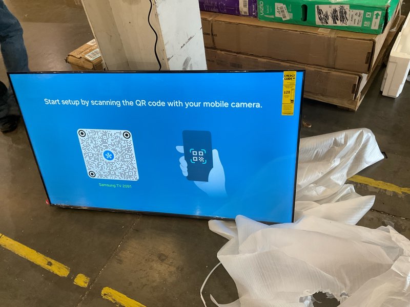 Condition photo showing As Is for samsung 50-inch class crystal uhd u8000f 4k smart tv (2025 model) endless free content, crystal processor 4k, metalstream design, knox security, alexa built-in