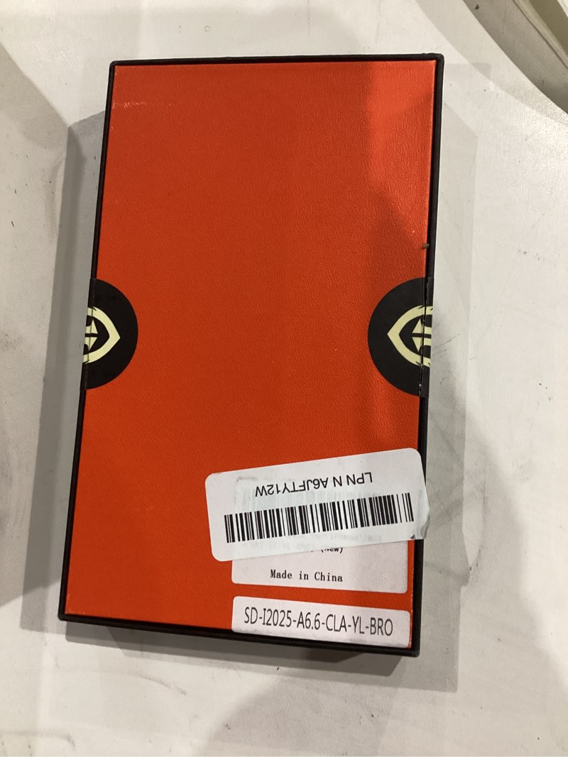 Condition photo showing Good Condition for SHIELDON Case Wallet for iPhone Air 6.5" 2025 | Genuine Leather, Folio Magnetic Cover, RFID Blocking Credit Card Holder, Kickstand, TPU Shockproof Phone Shell - Retro Brown
