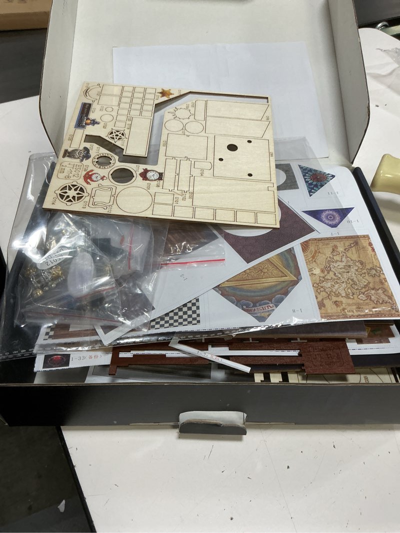 Condition photo showing Good Condition for book nook kit  diy miniature dollhouse booknook bookshelf kit with light  3d wooden puzzle decor bookends model build-creativity kit for kids/adults