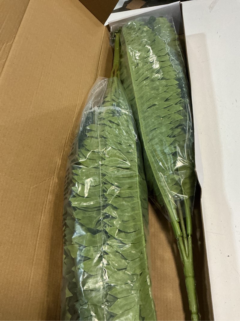 Condition photo showing New/Like New for forest prince 35" ferns artificial bush plants large, 2 artificial boston ferns with 39 fronds for outdoors home decor