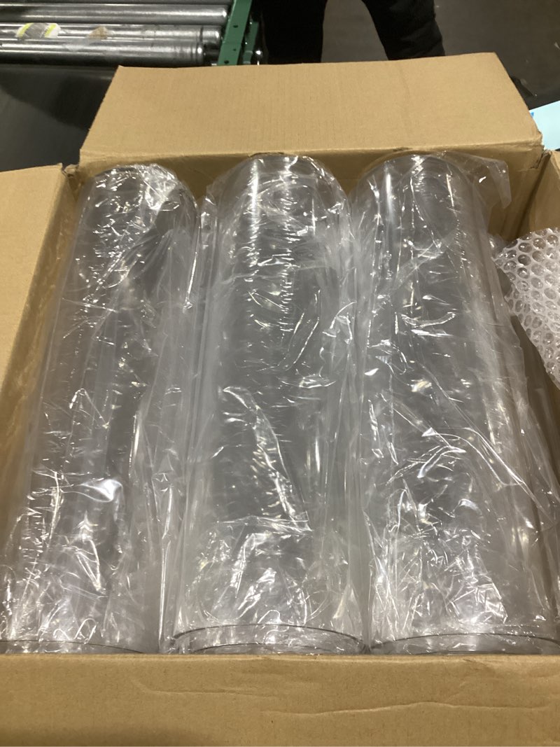 Condition photo showing New/Like New for Nuogo 12 Pcs Plastic Clear Cylinder Vase for Home 16 Inch Acrylic Flower Clear Vase Centerpiece for Centerpieces Wedding Party Decorations