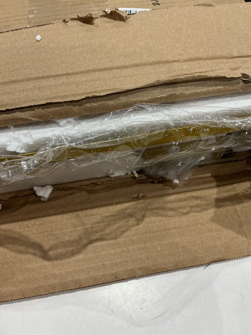 Condition photo showing Good Condition for wolawu end table 3 tiers 2pcs white marble wood nightstand with storage ladder shelf,industrial sofa side table for small space, modern trapezoid plant stand in living room bedroom,gold metal frame white marble 2