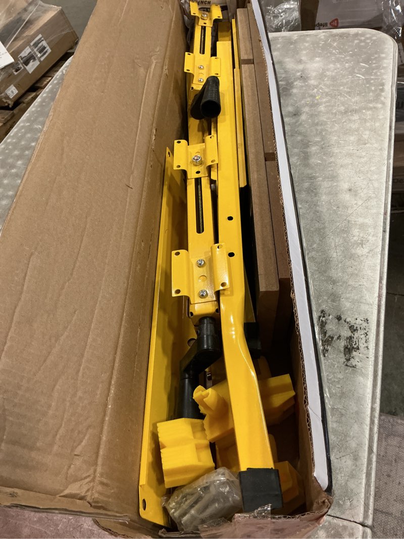 Condition photo showing As Is for performance tool w54025 portable multipurpose workbench and vise (200 lbs capacity) , yellow