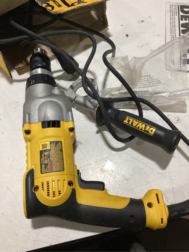 Condition photo showing As Is for dewalt 10 amps 1/2 in. vsr corded hammer drill