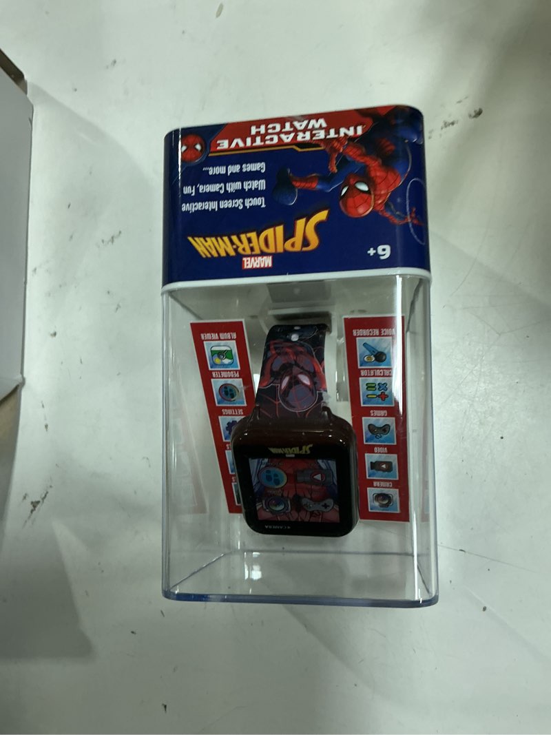Condition photo showing Good Condition for marvel spider-man kids smart watch – touchscreen interactive watch with 10 customizable clock faces, built-in camera, video recorder, alarm, calculator, games & pedometer – fits wrists 5.5" to 8" black