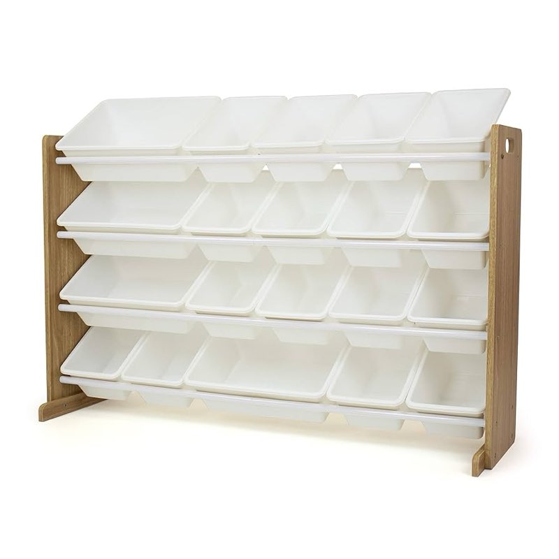 Humble Crew Extra Large Toy Organizer with 20 Storage Bins, White
