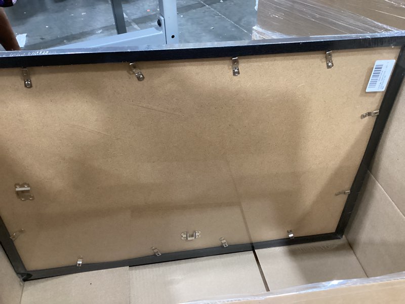 Condition photo showing Good Condition for a plus max 16x24 picture frame, black engineered wood frame for 16 x 24 inch picture poster photo, light weight 16 by 24 frame with wood-grain for wall - 1 pack/black/16 x24