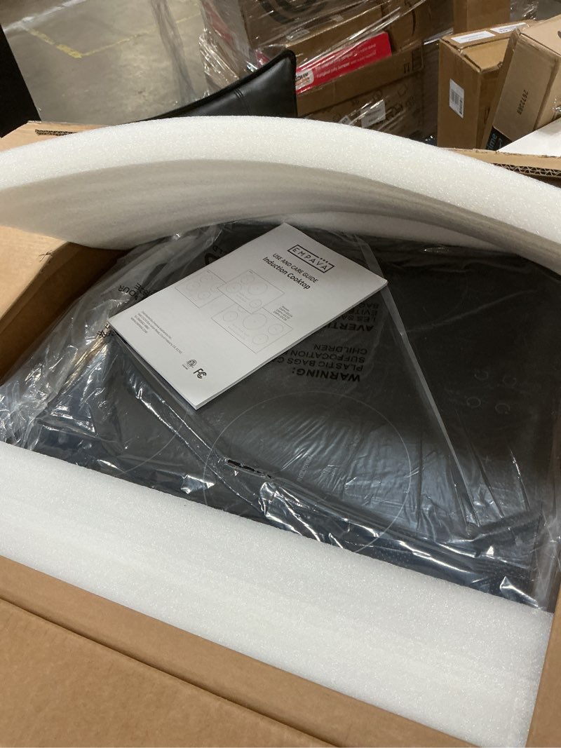 Condition photo showing Good Condition for Empava 24” Electric Stove Induction Cooktop with 4 Power Boost Burners Smooth Surface Vitro Ceramic Glass in Black, 24 Inch