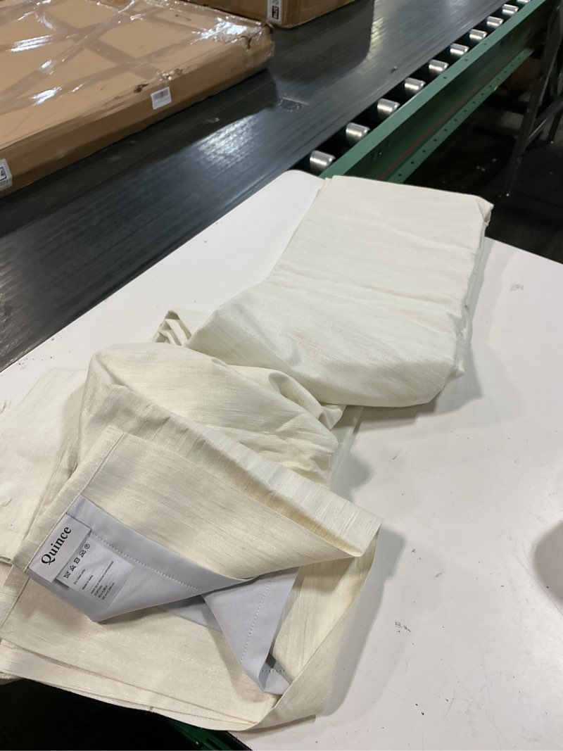 Condition photo showing New/Like New for european linen room darkening curtain - single panel color: ivory(48x96)