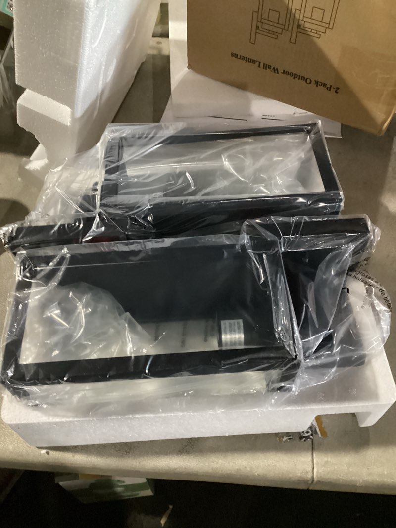 Condition photo showing Good Condition for Outdoor Wall Light Fixtures, Exterior Waterproof Wall Lanterns, Porch Sconces Lighting with E26 Sockets & Glass Shades, Modern Matte Black Outside Lights for Patio Front Door Entryway Garage, 2-Pack