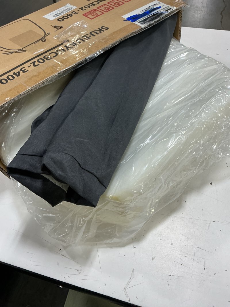 Condition photo showing Good Condition for chair cushions for dining chairs - thickened 2" kitchen chair pads with ties and removable cover, d-shaped memory foam seat cushions 17'' x 16'', set of 2, black black 17" x 16" d shape