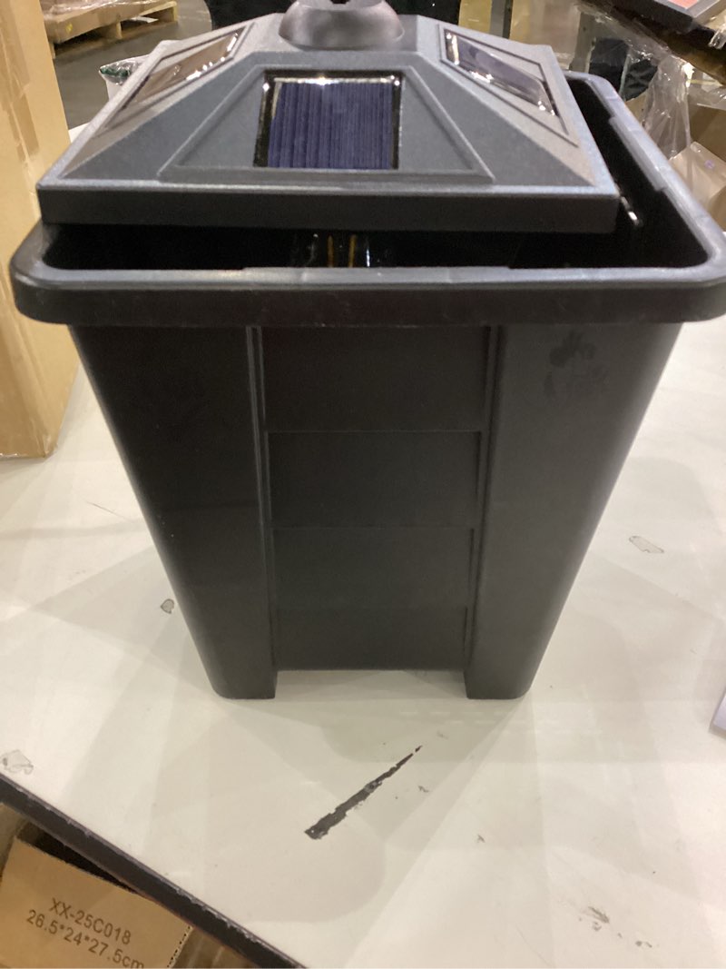 this is a solar-powered outdoor post light or lantern.  