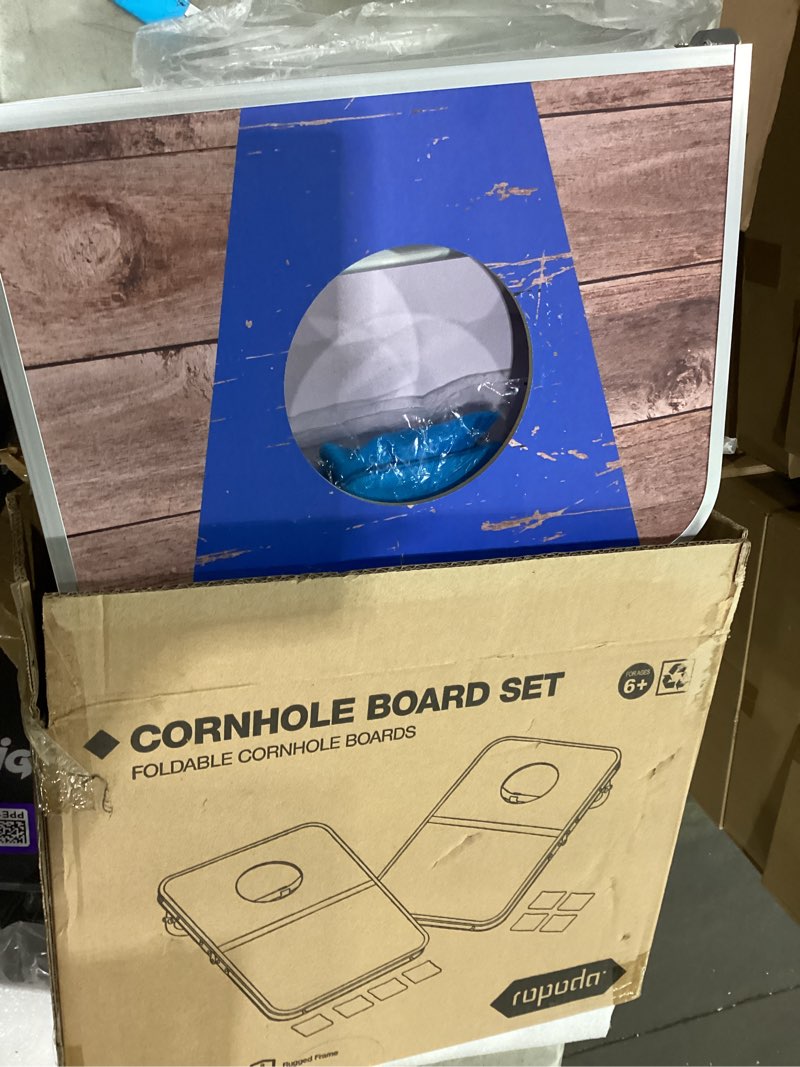 ROPODA Portable Cornhole Board Set,24 x 16 in Corn Hole Games for Adults with 8 Bean Bags, Lightweight Aluminum Alloy Edging Cornhole Set for Outdoor Games?Beach and Tailgates