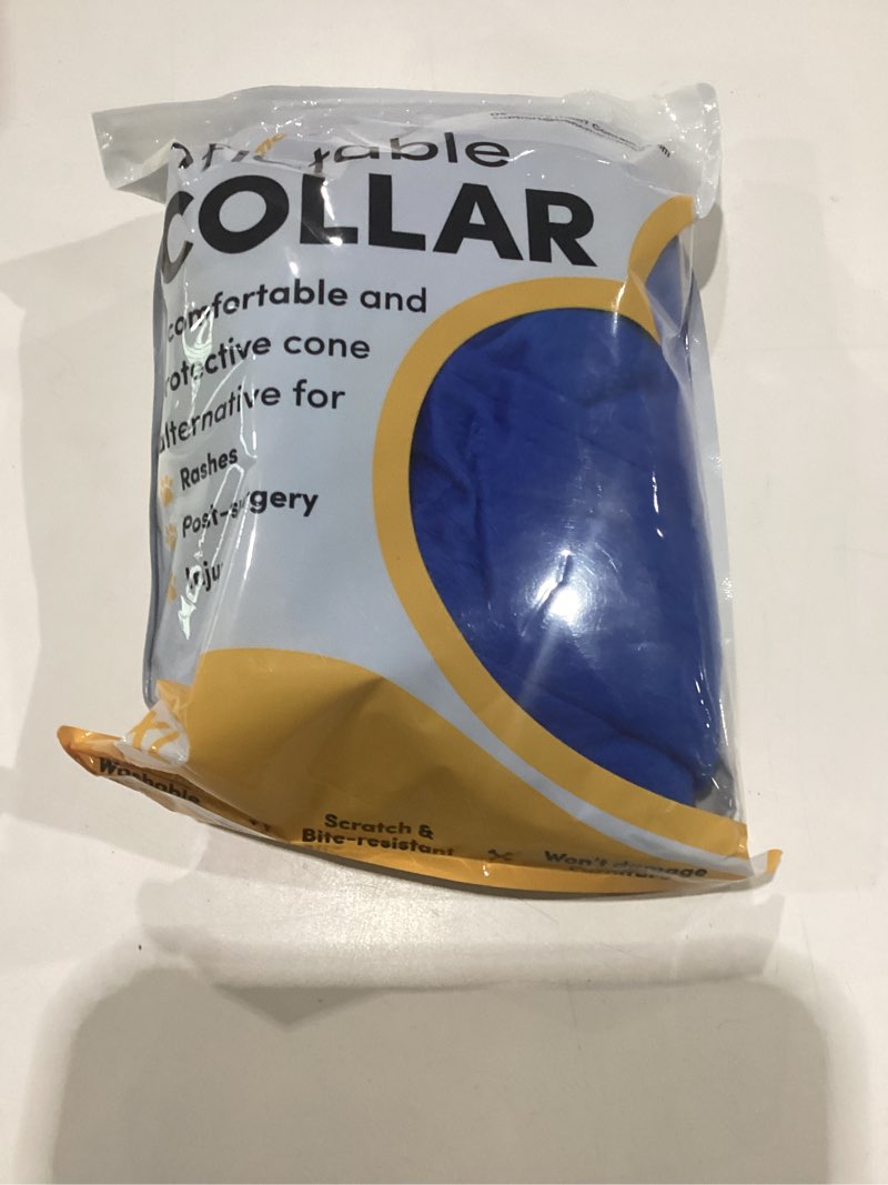 Condition photo showing Good Condition for bencmate inflatable dog cone collar alternative, soft dog cone for small medium large dogs and cats, neck recovery ecollar donut collar after surgery (x-large, blue) blue x-large [neck:18"-21"]