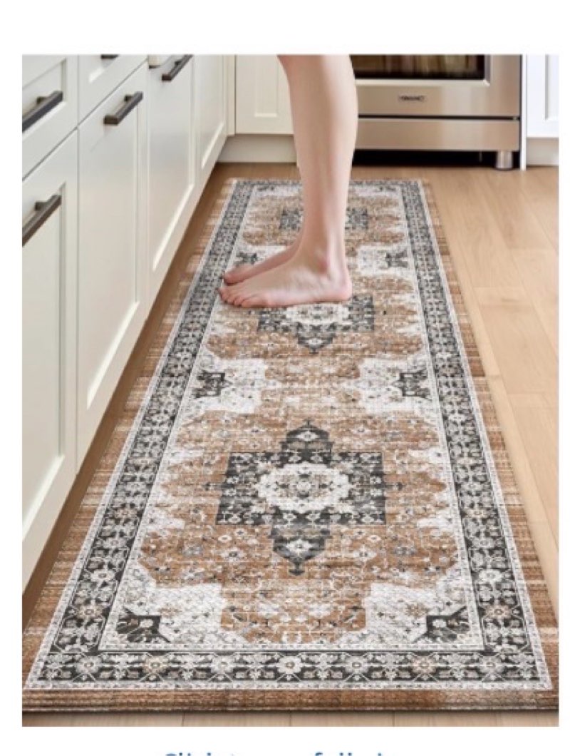 Color&Geometry Anti Fatigue Kitchen Mats for Floor 24x59, Vintage Decor, Easy Clean, Waterproof & Oi