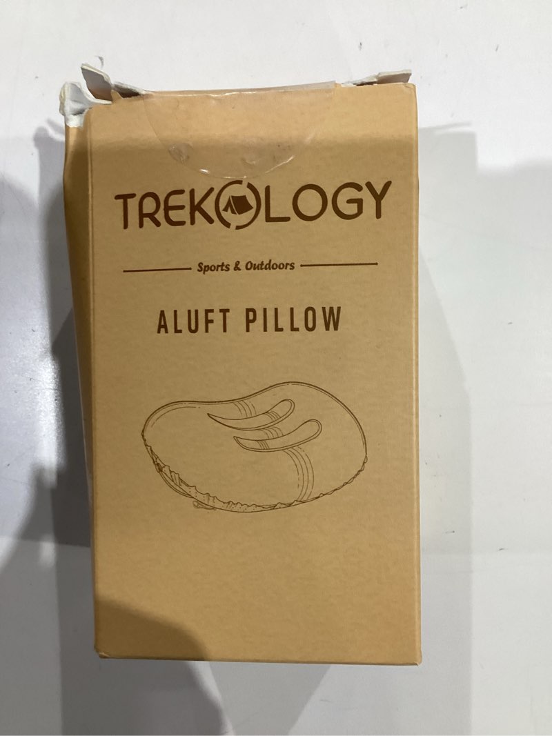 Condition photo showing As Is for trekology ultralight inflatable camping travel pillow - aluft 2.0 compressible, compact, comfortable, ergonomic inflating pillows for neck & lumbar support while camp, hiking, backpacking navy blue