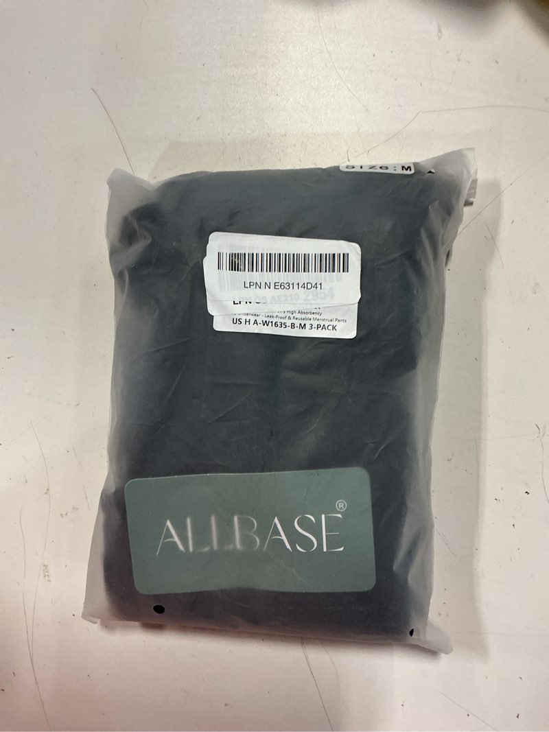 Condition photo showing New/Like New for allbase women's high absorbency period underwear - leak-proof & reusable menstrual pants black-3pack medium