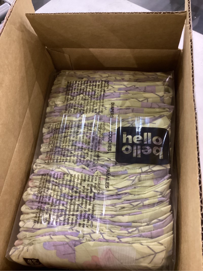 Condition photo showing Good Condition for Hello Bello Premium Diapers Size 2, Happy Camper & Live Leaf Love Designs, 74ct Club Box Size 2 Happy Camper & Live Leaf Love